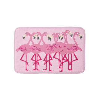 Pink Flamingos Badematte