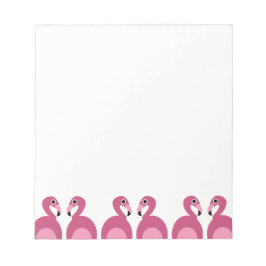 Pink Flamingos Border - Notepad Notizblock