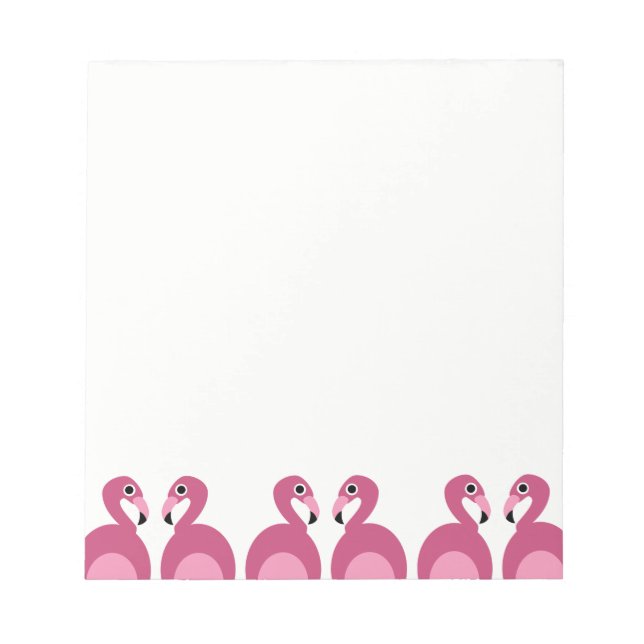 Pink Flamingos Border - Notepad Notizblock (Vorderseite)