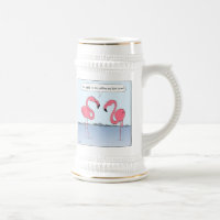 Pink Flamingos Cartoon | Lustiger Kitschiger Witz
