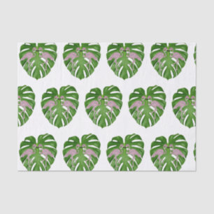 Pink Flamingos Flamingo Monstera Seidenpapier