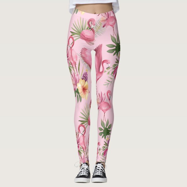 Pink Flamingos Flight Leggings (Vorderseite)