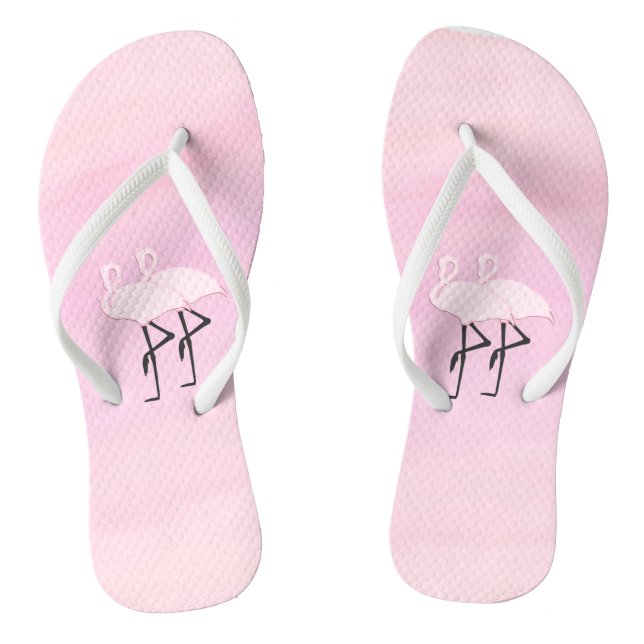 Pink Flamingos Flip Flops (Fußbett)