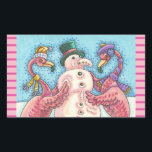 PINK FLAMINGOS GEBÄUDE SNOWMAN CHRISTMAS STICKERS<br><div class="desc">FLAMINGOS MACHEN PINK SNOWMEN. HABEN SPASS MIT DIESEN SUPER ALBERNEN CHRISTMAS STICKERS Sheet,  RETangle *PASSEN SIE SICH SICHER ZU LIEBEN! ... kommt in Weihnachts-Umschlag Papier,  Gewebe,  Geschenketiketten,  Band,  Aufkleber und mehr. Susan Brack Design</div>
