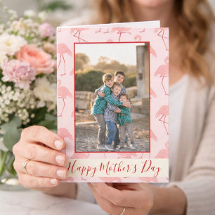 Pink Flamingos Happy Mother's Day Photo Karte