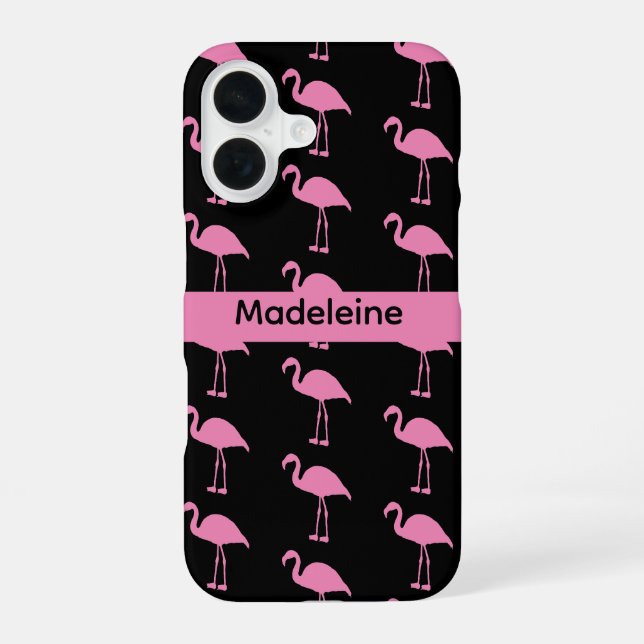 Pink Flamingos iPhone 16 Hülle (Rückseite)