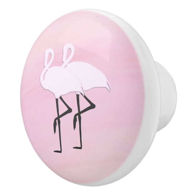 Pink Flamingos Keramikknauf (Rechts)