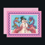 PINK FLAMINGOS MACHEN SNOWMAN, FUNNY CHRISTMAS VÖG FEIERTAGSPOSTKARTE<br><div class="desc">ALBERNE FLAMINGOS MACHEN PINK SNOWMAN. STELLEN SIE SICH BITTE SICHER. HUMOROUS HOLIDAY POSTCARD *Individuell ... .Suchen nach übereinstimmenden Elementen Susan Brack Designs</div>