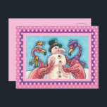 PINK FLAMINGOS MACHEN SNOWMAN, FUNNY CHRISTMAS VÖG FEIERTAGSPOSTKARTE<br><div class="desc">ALBERNE FLAMINGOS MACHEN PINK SNOWMAN. STELLEN SIE SICH BITTE SICHER. HUMOROUS HOLIDAY POSTCARD *Individuell ... .Suchen nach übereinstimmenden Elementen Susan Brack Designs</div>