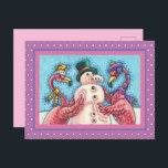 PINK FLAMINGOS MACHEN SNOWMAN, FUNNY CHRISTMAS VÖG FEIERTAGSPOSTKARTE<br><div class="desc">ALBERNE FLAMINGOS MACHEN PINK SNOWMAN. STELLEN SIE SICH BITTE SICHER. HUMOROUS HOLIDAY POSTCARD *Individuell ... .Suchen nach übereinstimmenden Elementen Susan Brack Designs</div>