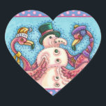 PINK FLAMINGOS MACHEN SNOWMAN, FUNNY CHRISTMAS VÖG Herz-Aufkleber<br><div class="desc">ALBERNE FLAMINGOS MACHEN PINK SNOWMAN. STELLEN SIE SICH BITTE SICHER. URLAUBSTICKER *Anpassen ... .Suchen nach übereinstimmenden Elementen Susan Brack Designs</div>