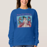 PINK FLAMINGOS MACHEN SNOWMAN, FUNNY CHRISTMAS VÖG SWEATSHIRT<br><div class="desc">FLAMINGOS MACHEN PINK SNOWMEN. ADORABLE "MERRY PINK CHRISTMAS" FERIEN SWEATSHRIT *Anpassen ... . Mehr Farben,  Stile und Gender Susan Brack Designs</div>