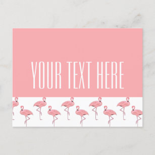 Pink Flamingos Muster Custom Postkarte