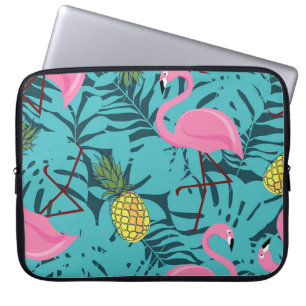 Pink Flamingos Palm: Exotic Hawaii Laptopschutzhülle