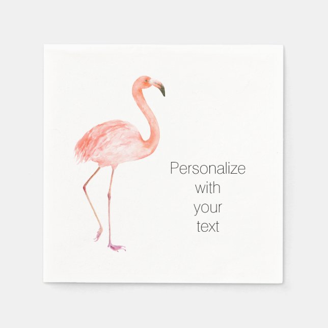 Pink Flamingos Personalisiert Serviette (Vorderseite)