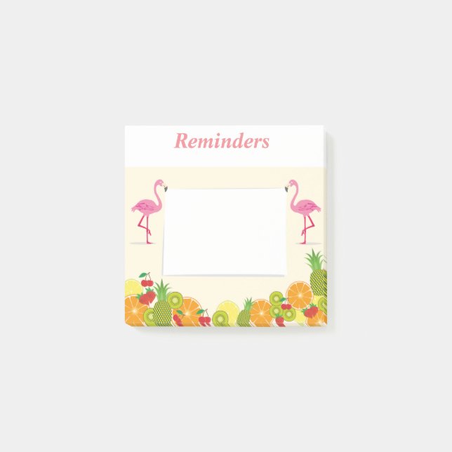 Pink Flamingos Post-it Klebezettel (Vorderseite)