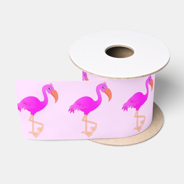 Pink Flamingos Ribbon Satinband (Spule)