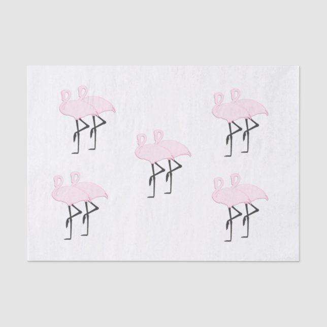 Pink Flamingos Seidenpapier (Vorderseite)