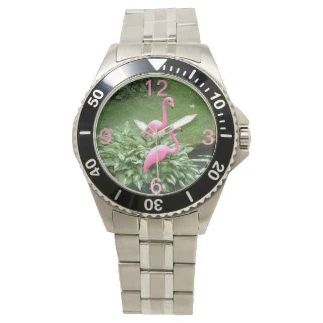 PINK FLAMINGOS Uhr (Vorderseite)