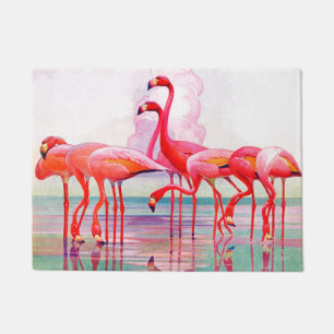 Pink Flamingos von Francis Lee Jaques Fußmatte