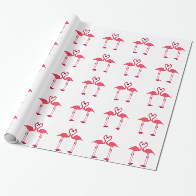 Pink Flamingos Wrapping Paper Geschenkpapier (Ungerollt)