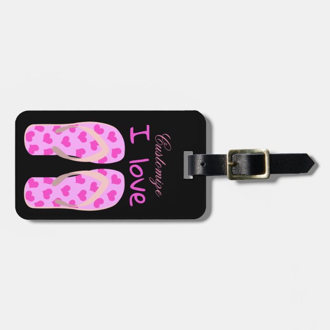 Pink Flip Flops Thunder_Cove Gepäckanhänger (Vorderseite horizontal)