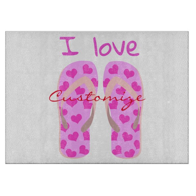 Pink Flip Flops Thunder_Cove Schneidebrett (Vorderseite)