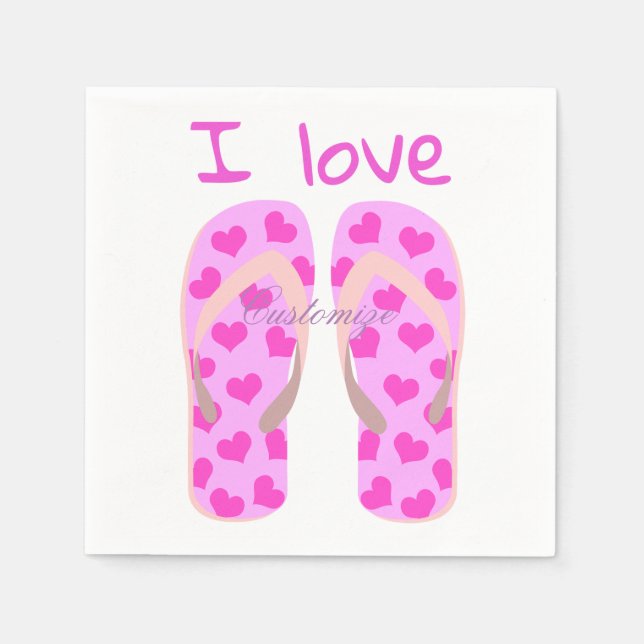 Pink Flip Flops Thunder_Cove Serviette (Vorderseite)