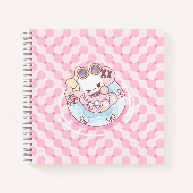 Pink Floaty Bliss Notizbuch (Vorderseite)