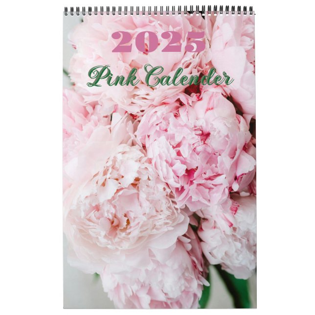 Pink Floral 2025 Calender Kalender (Titelbild)