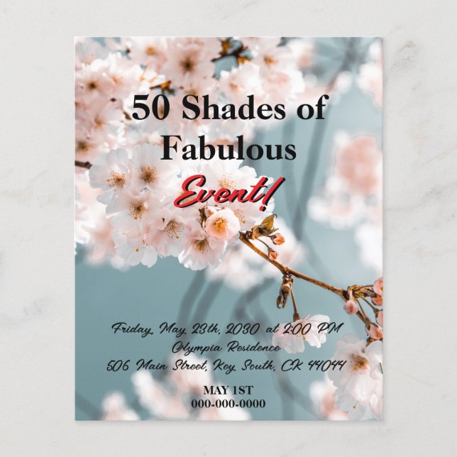 Pink Floral 50 Schattierungen von Fabulous Flyer (Vorne)