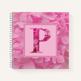 Pink Floral Alphabet Letter "P" Journal-Notebook Notizbuch