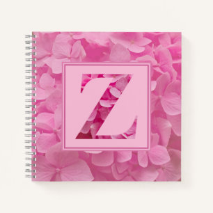 Pink Floral Alphabet Letter "Z" Journal-Notebook Notizbuch