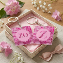 Pink Floral Alphabet Letter "Z" und XO
