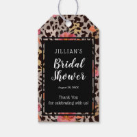 Pink Floral Animal Print Brautparty Vielen Dank