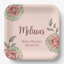 Pink Floral Baby Dusche