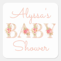 Pink Floral Baby Dusche