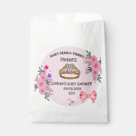 PINK FLORAL BABY SHOWER Fvor Bags Geschenktütchen
