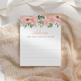 Pink Floral Baby Showkarte