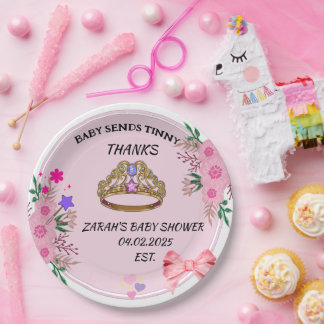 PINK FLORAL BABY SHOWPAPIERPAPIERE TELLER