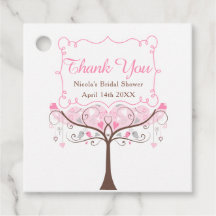 Pink Floral Bird Brautparty Vielen Dank