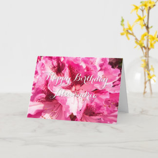Pink Floral Bliss - Carte d'anniversaire personnal