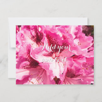 Pink Floral Bliss - Personalisiert Postkarte