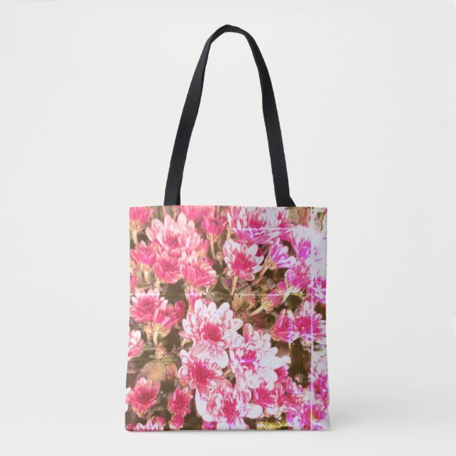 Pink Floral Bloom Pattern – Soft Botanical Design Tasche (Vorderseite)