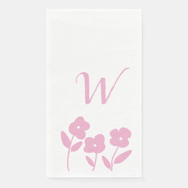 Pink Floral Blooms cutgram Serviette (Vorderseite)