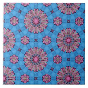 Pink Floral Boho Fliese