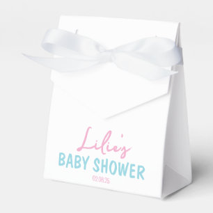 Pink Floral Bunny Girl Babydusche personalisiert Geschenkschachtel