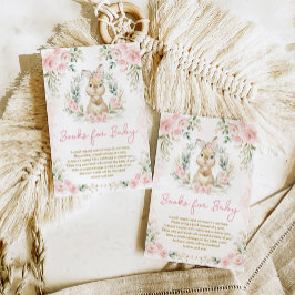 Pink Floral Bunny Rabbit Books for Baby Girl Begleitkarte