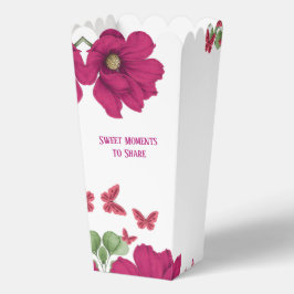 Pink Floral Butterfly Watercolor Favor Box Geschenkschachtel