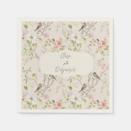 Pink Floral Chinoiserie Hochzeit Serviette